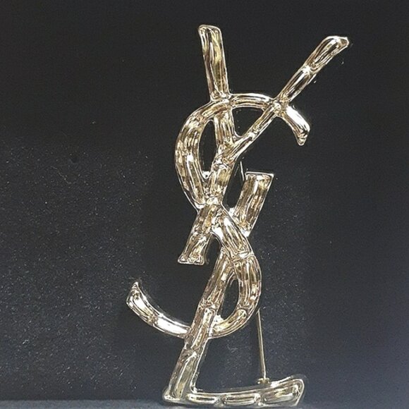 YSL YVES SAINT LAURENT BROOCH NIB - Picture 2 of 12